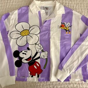 Disney Parks Mickey Garden Collection Rugby Style Shirt